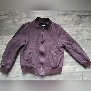 Express Men's Burgundy Bomber Jacket